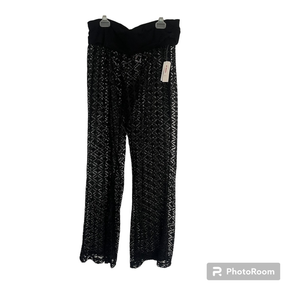 BONGO Black Coverup Swimwear Crochet